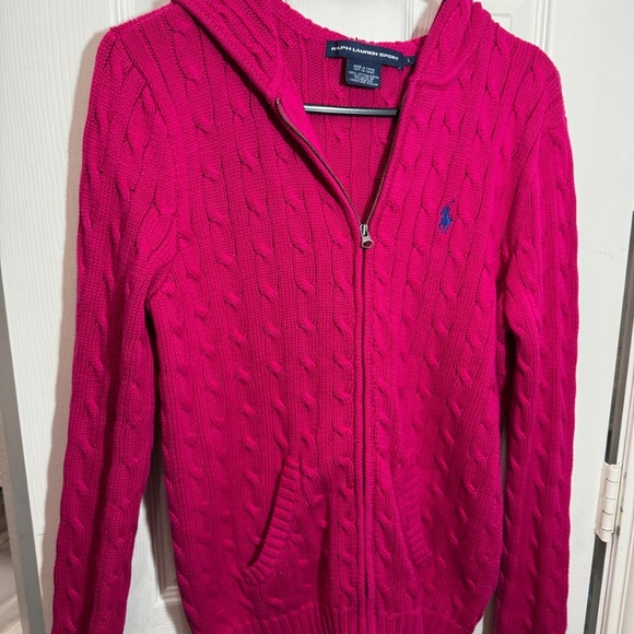 Ralph Lauren Fuchsia Cable Knit Sweater - Picture 5 of 7